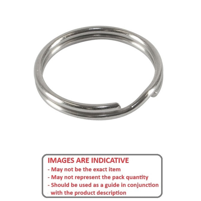 Split Ring    1.78 x 23.6 x 27.3 mm  -  Stainless - MBA  (Pack of 5)