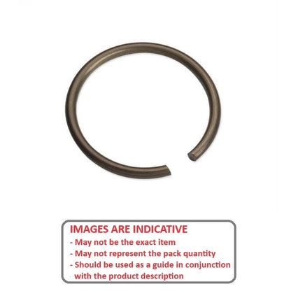 External Wire Ring    6.35 x 0.74 mm  - Round Wire Spring Steel - Closed Gap - 6.35 Shaft - MBA  (Pack of 5)
