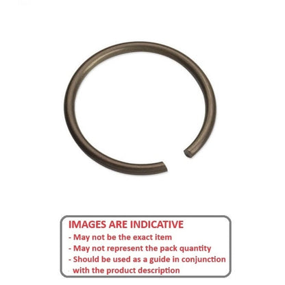 External Wire Ring    8 x 0.8 mm  - Round Wire Spring Steel - 8.00 Shaft - MBA  (Pack of 100)