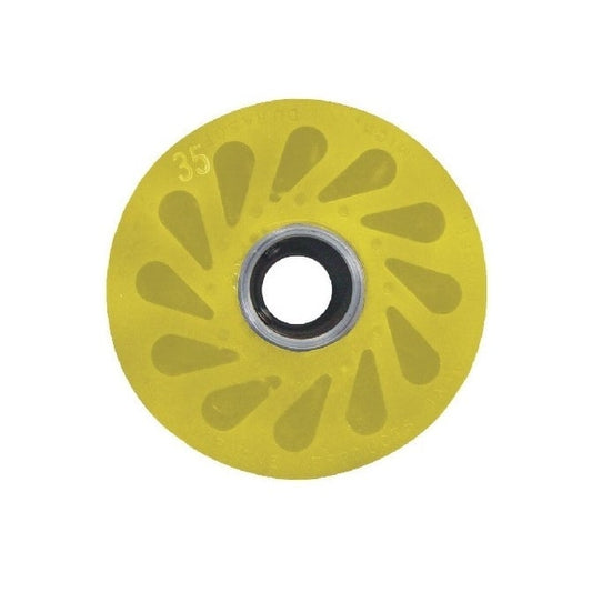 Durasoft Roller  101.60 x 23.37 x 12.7 mm  - Shaft Mount Polyurethane - Yellow - MBA  (Pack of 1)