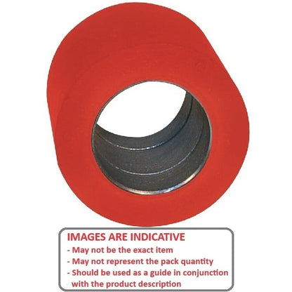 Rollers   50.80 x 23.37 mm Urethane Duro 80 - Red - MBA  (Pack of 1)