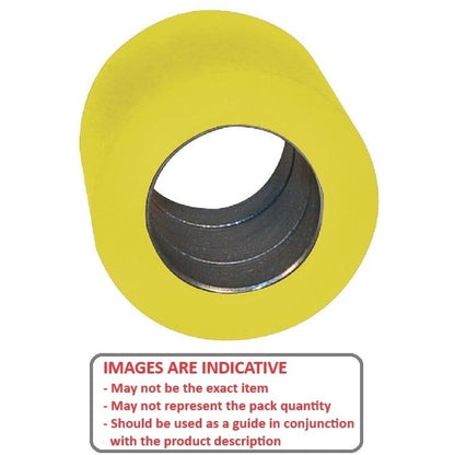 Rollers  101.60 x 23.37 mm Urethane Duro 35 - Yellow - MBA  (Pack of 1)
