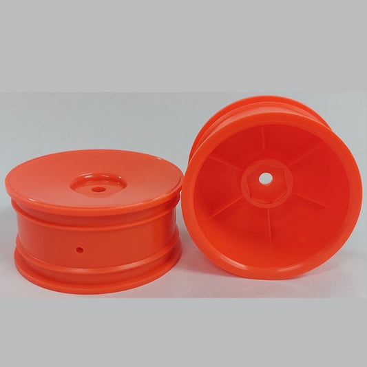 Hobby Rim    1/10th Scale Rims  - Road and Drift Plastic Solid 52x26mm Plastic - Fluro Orange - MBA  (1 Pack of 5 Per Card)