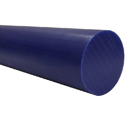 Round Rod   25.4 x 1219 mm Urethane 90A - Blue - MBA  (Pack of 1)