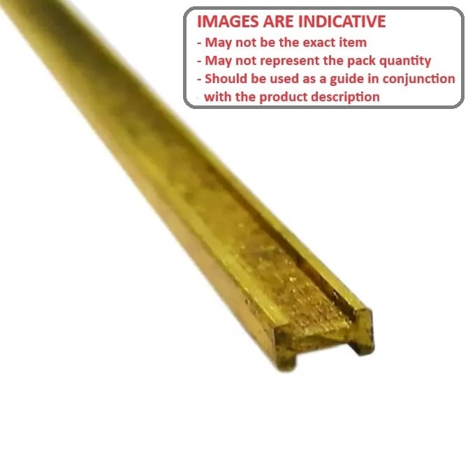 H Section Bar    1.59 x 1.59 x 0.381 mm  -  Brass - MBA  (Pack of 10)