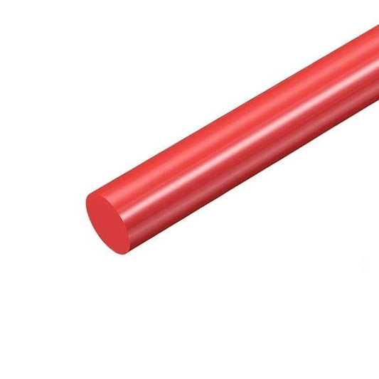 Tige ronde 31,8 x 1219 mm Uréthane 95A - Rouge - MBA (Pack de 1)