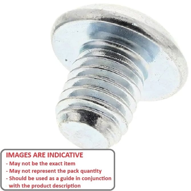 Screw    M10 x 16 mm  -  Zinc Plated Steel - Button Socket - MBA  (Pack of 100)