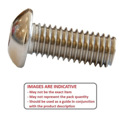 Screw    M10 x 30 mm  -  Zinc Plated Steel - Button Socket - MBA  (Pack of 50)