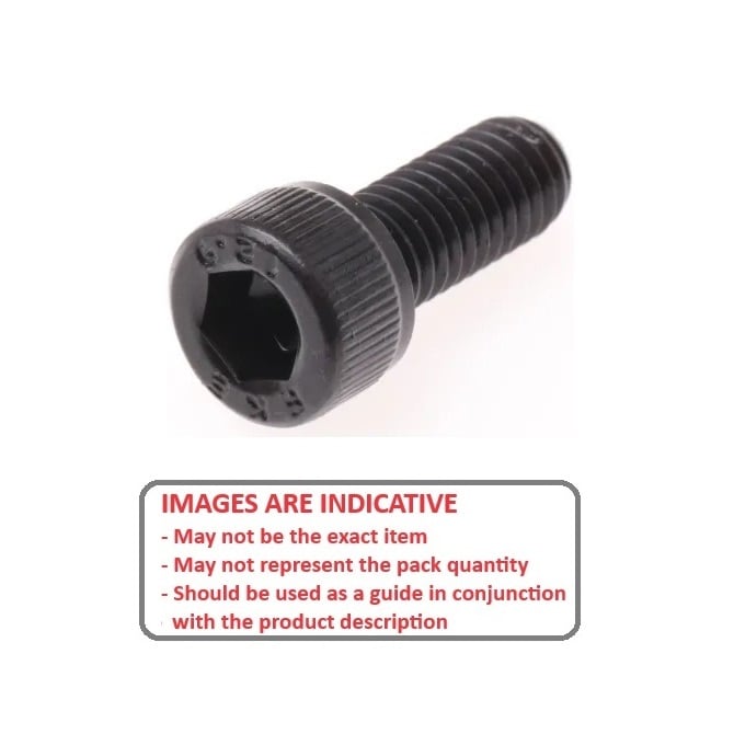 Screw    M10 x 12 mm  -  High Tensile Steel Black Oxide - Cap Socket - MBA  (Pack of 50)