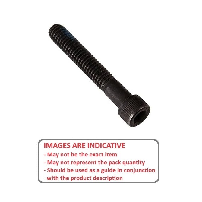 Screw M14 Fine x 90 mm High Tensile Steel Black Oxide - Cap Socket - MBA  (Pack of 25)