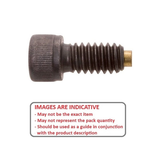 Screw 1/4-20 UNC x 25.4 mm Alloy Steel - Cap Socket Brass Tipped - MBA  (Pack of 1)