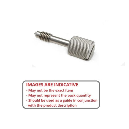 Thumb Screw    8-32 UNC x 25.4 mm 303 Stainless Steel - Captive - MBA  (Pack of 1)