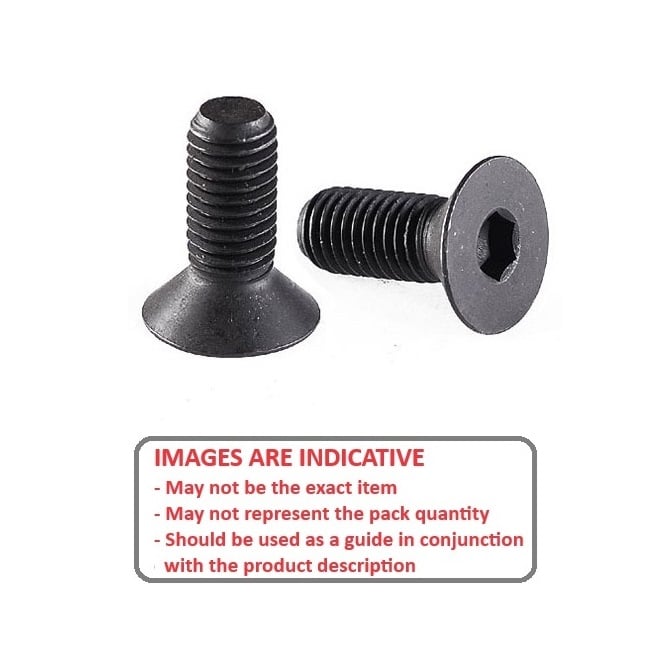 Screw    M10 x 12 mm  -  High Tensile Steel Black Oxide - Countersunk Socket - MBA  (Pack of 10)