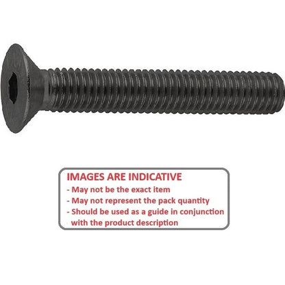 Screw    M10 x 130 mm  -  High Tensile Steel Black Oxide - Countersunk Socket - MBA  (Pack of 50)