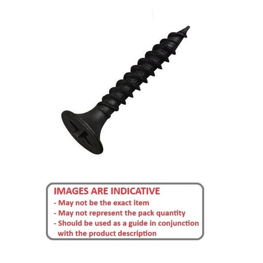 Self Tapping Screw    1.85 x 6.4 mm Steel - Black Oxide - Countersunk Philips - MBA  (Pack of 50)