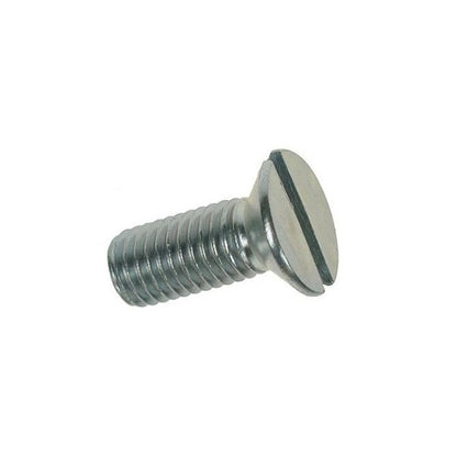 Screw    M16 x 40 mm  -  Zinc Plated Steel - Countersunk Slotted - MBA  (Pack of 50)