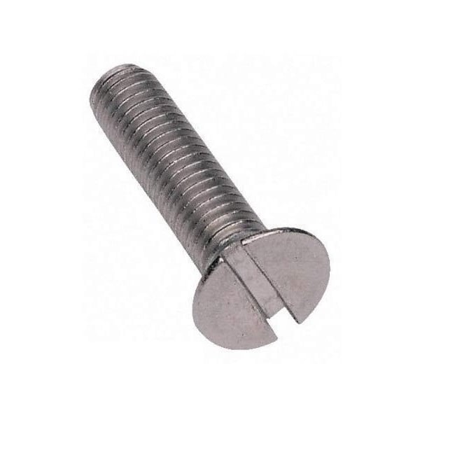 Screw    M16 x 65 mm  -  Zinc Plated Steel - Countersunk Slotted - MBA  (Pack of 25)