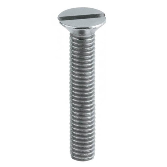Screw    M2.5 x 25 mm  -  Zinc Plated - Countersunk Slotted - MBA  (Pack of 10)
