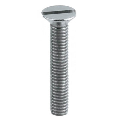 Screw 6BA (2.794mm) x 25.4 mm Zinc Plated - Countersunk Slotted - MBA  (Pack of 100)