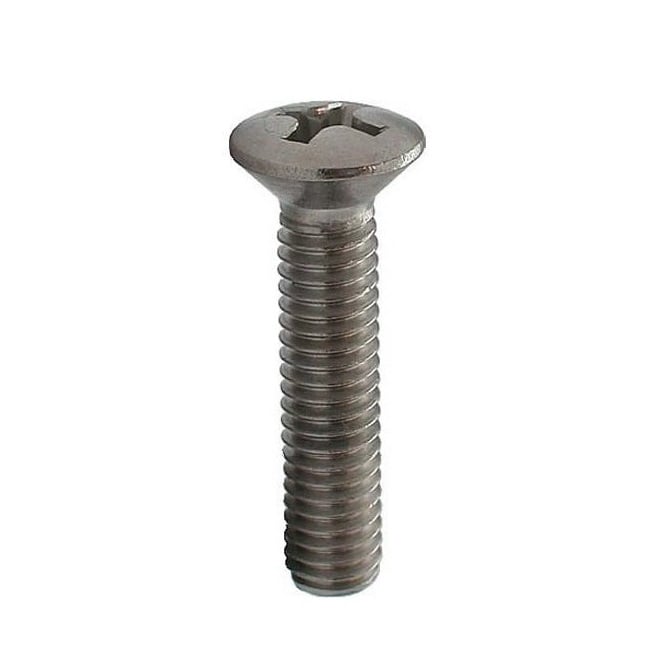 Screw    M5 x 25 mm 304 Stainless - Countersunk Oval Top Philips - MBA  (Pack of 10)
