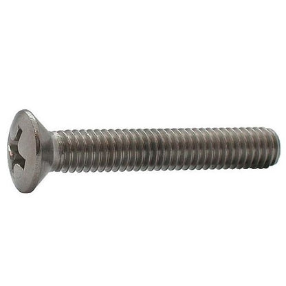 Screw    M6 x 50 mm 304 Stainless - Countersunk Oval Top Philips - MBA  (Pack of 5)