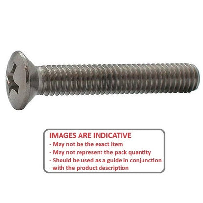 Screw    M5 x 30 mm 304 Stainless - Countersunk Oval Top Philips - MBA  (Pack of 10)