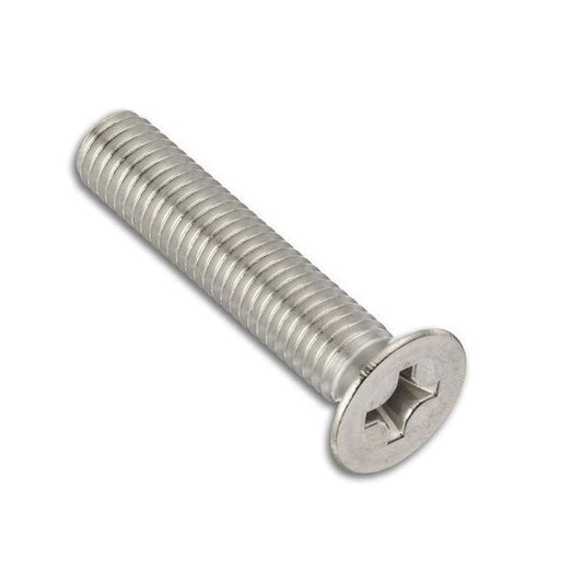 Screw    6-32 UNC x 15.9 mm  -  304 Stainless - Countersunk Philips - MBA  (Pack of 100)