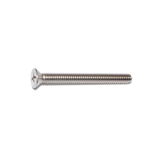Screw    6-32 UNC x 50.8 mm  -  304 Stainless - Countersunk Philips - MBA  (Pack of 100)