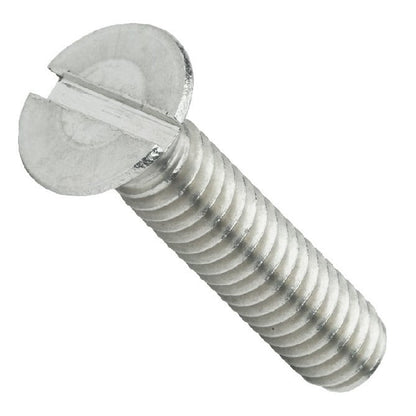 Screw 6-32 UNC x 12.70 mm 304 Stainless - Countersunk Slotted - MBA  (Pack of 100)