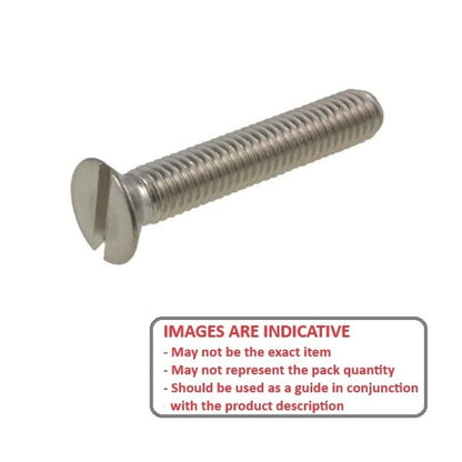 Screw    M3 x 25 mm  -  304 Stainless - Countersunk Slotted - MBA  (Pack of 75)
