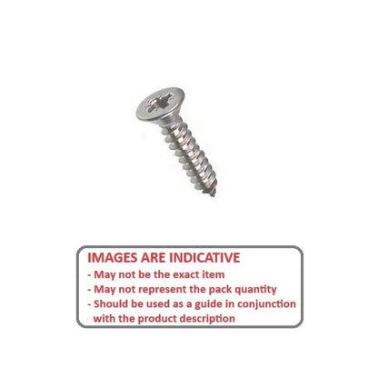 Self Tapping Screw    3.5 x 15.9 mm 304 Stainless - Countersunk Philips - MBA  (Pack of 10)
