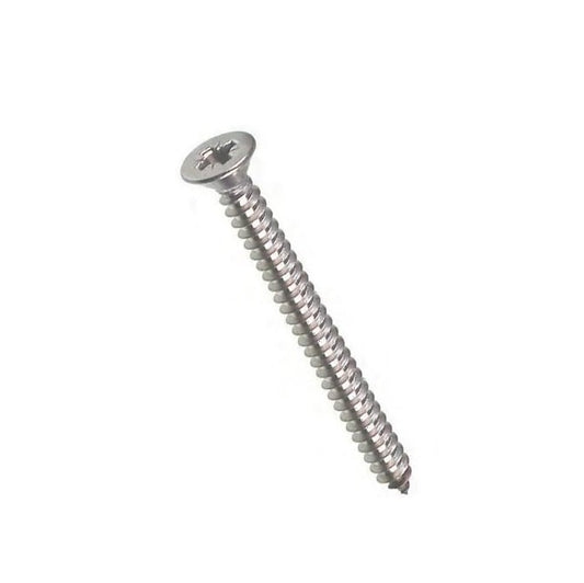 Self Tapping Screw    4.76 x 57.2 mm 304 Stainless - Countersunk Philips - MBA  (Pack of 50)