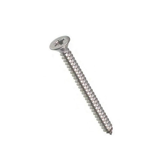 Self Tapping Screw    6.35 x 76.2 mm 304 Stainless - Countersunk Philips - MBA  (Pack of 50)