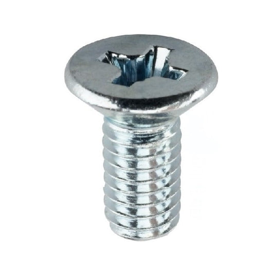 Screw    M4 x 8 mm  -  Zinc Plated Steel - Countersunk Philips - MBA  (Pack of 100)