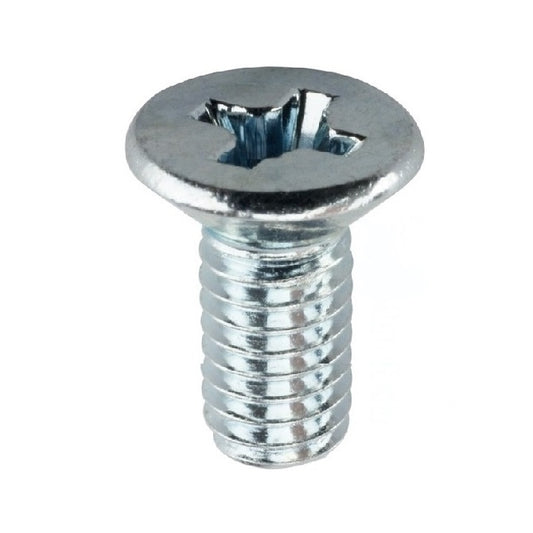 Screw    M4 x 6 mm  -  Zinc Plated Steel - Countersunk Philips - MBA  (Pack of 100)
