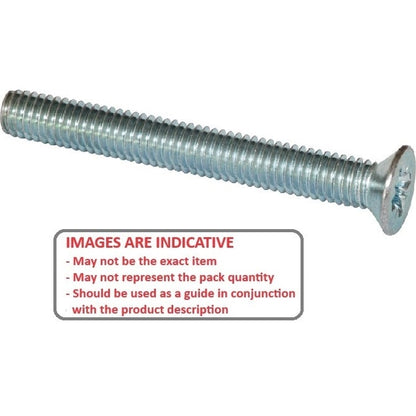Screw 1/4-20 BSW x 38.1 mm Zinc Plated Steel - Countersunk Philips - MBA  (Pack of 50)