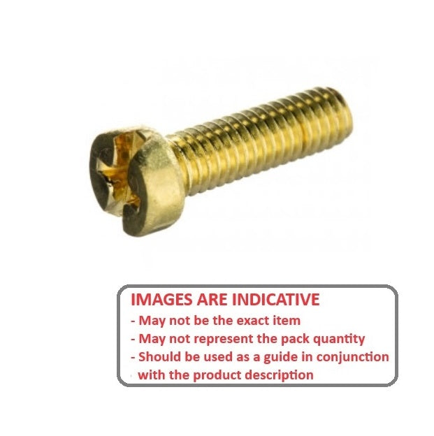 Screw    M5 x 12 mm Brass - Fillister Head Philips - MBA  (Pack of 100)
