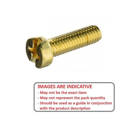 Screw    M5 x 12 mm Brass - Fillister Head Philips - MBA  (Pack of 100)