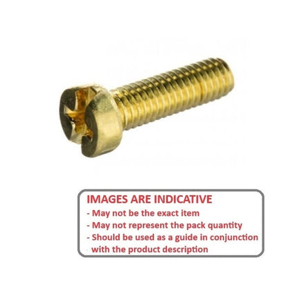 Screw    M6 x 12 mm Brass - Fillister Head Philips - MBA  (Pack of 100)
