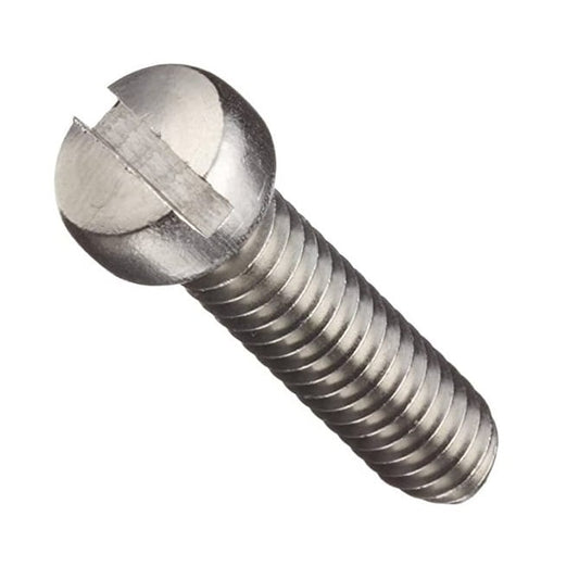 Screw 2-56 UNC x 9.5 mm 304 Stainless - Fillister Head Slotted - MBA  (Pack of 25)