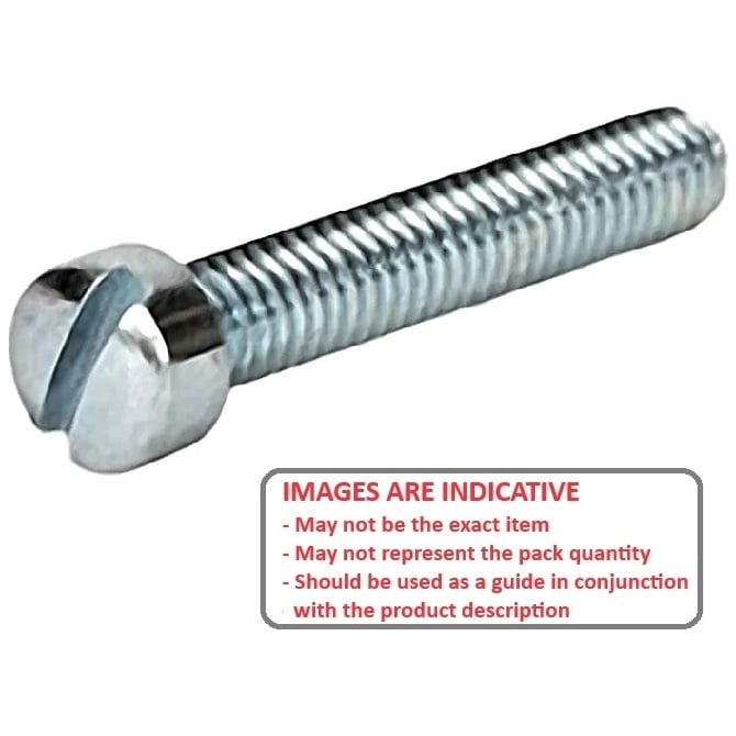 Screw 2BA x 19.1 mm Zinc Plated Steel - Fillister Head Slotted - MBA  (Pack of 20)