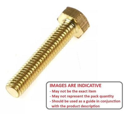 Screw 00-90 UNF x 9.5 mm Brass - Hex Head - MBA  (Pack of 35)