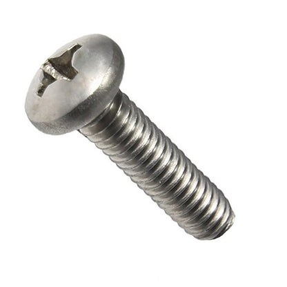 Screw    M2.6 x 12 mm  -  304 Stainless - Pan Head Pozidrive - MBA  (Pack of 100)