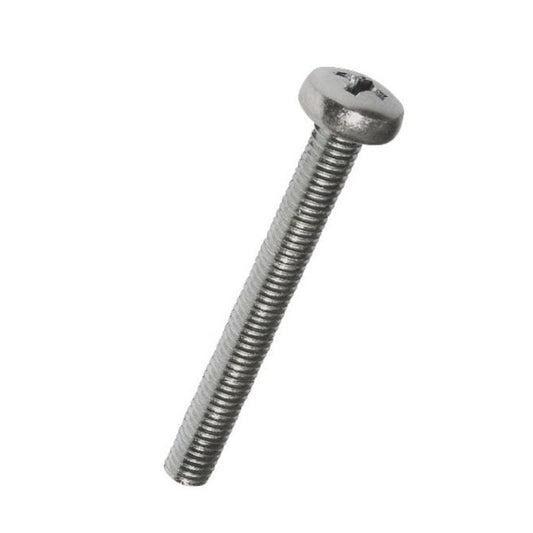 Screw    M6 x 90 mm  -  304 Stainless - Pan Head Philips - MBA  (Pack of 50)