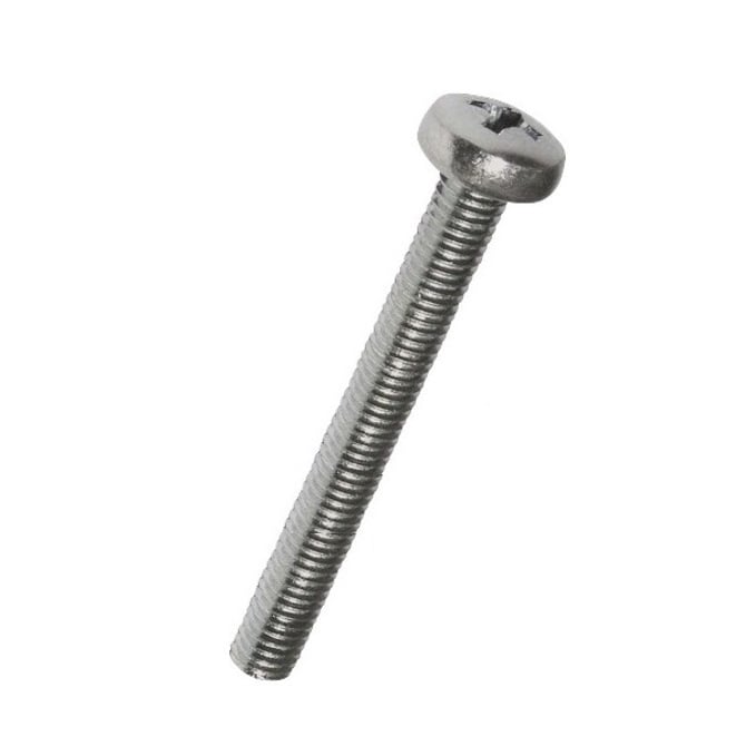 Screw    M1.7 x 12 mm  -  304 Stainless - Pan Head Pozidrive - MBA  (Pack of 50)