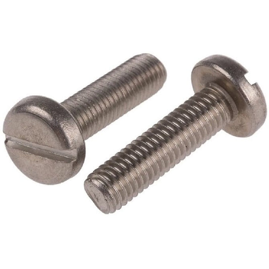 Screw    M4 x 16 mm  -  303 Stainless - Pan Head Slotted - MBA  (Pack of 20)
