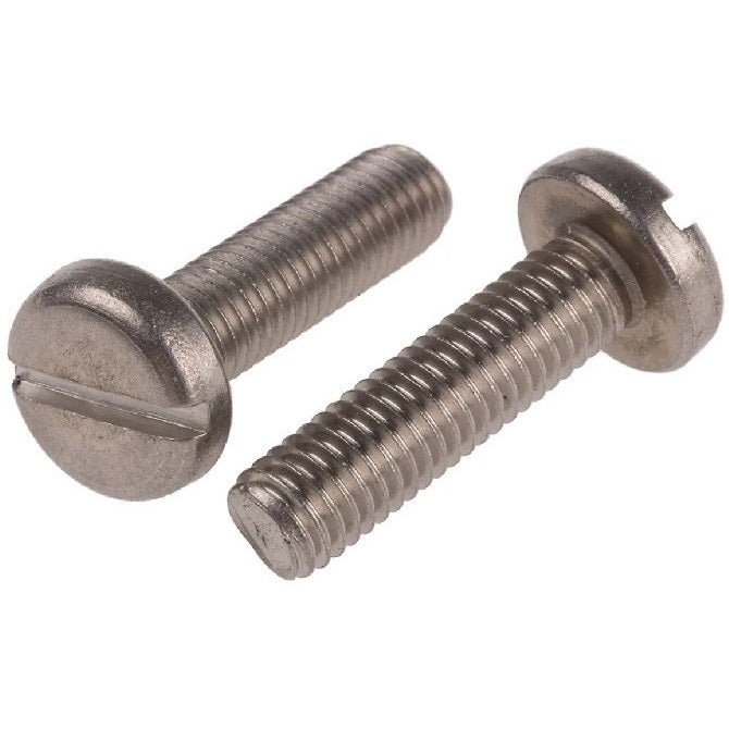 Screw    M4 x 20 mm  -  303 Stainless - Pan Head Slotted - MBA  (Pack of 30)