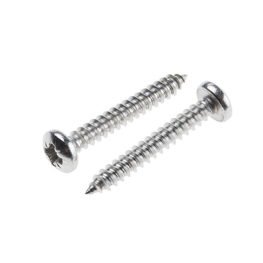 Self Tapping Screw    5.4 x 38.1 mm  -  304 Stainless - Pan Head Philips - MBA  (Pack of 100)