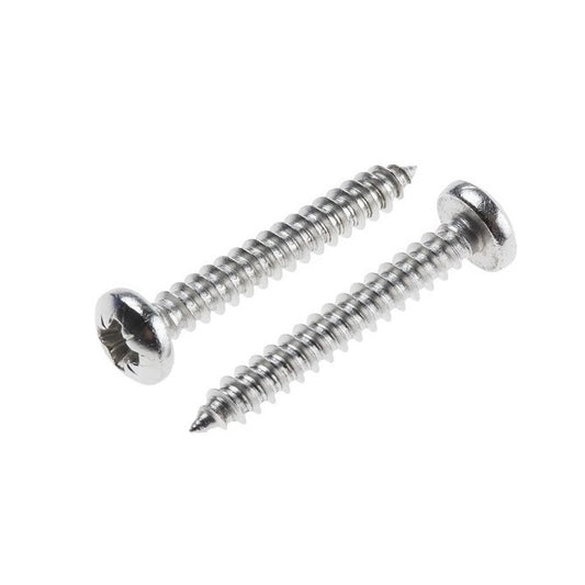 Self Tapping Screw    6.35 x 63.5 mm  -  316 Stainless - Pan Head Philips - MBA  (Pack of 50)