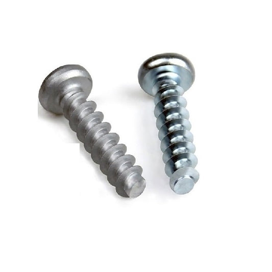 Self Tapping Screw    2.18 x 9.5 mm  -  Zinc Plated Steel - Pan Head For Soft Plastics - MBA  (Pack of 10)